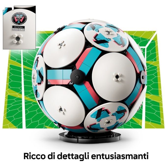 Lego, Pallone da Calcio, Set da Costruzione, Multicolore, 1498 Pezzi