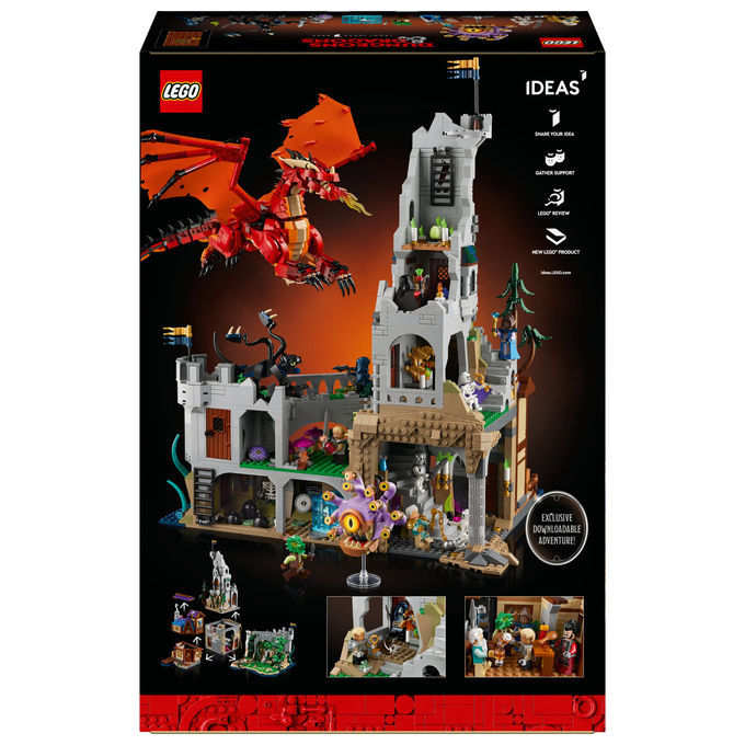 Lego Ideas, Dungeons and Dragons: Il Racconto del Drago Rosso, Set da Costruzione, 3745 Pezzi