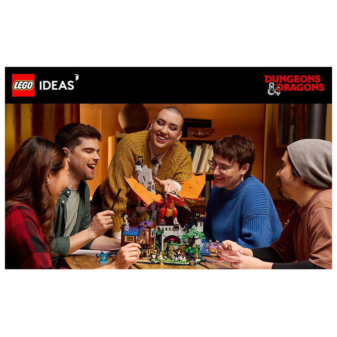 Lego Ideas, Dungeons and Dragons: Il Racconto del Drago Rosso, Set da Costruzione, 3745 Pezzi