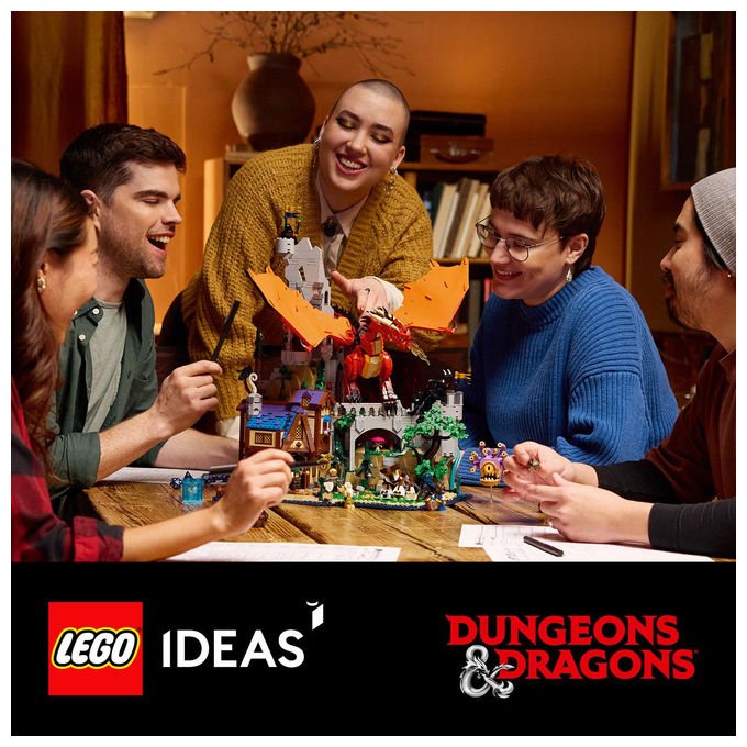 Lego Ideas, Dungeons and Dragons: Il Racconto del Drago Rosso, Set da Costruzione, 3745 Pezzi