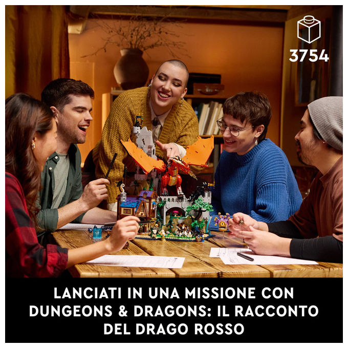 Lego Ideas, Dungeons and Dragons: Il Racconto del Drago Rosso, Set da Costruzione, 3745 Pezzi
