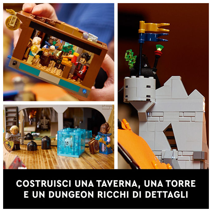 Lego Ideas, Dungeons and Dragons: Il Racconto del Drago Rosso, Set da Costruzione, 3745 Pezzi