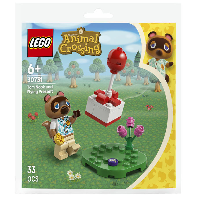 Lego, Tom Nook con Regalo Volante, Multicolore, 33 Pezzi