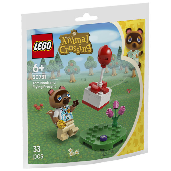Lego, Tom Nook con Regalo Volante, Multicolore, 33 Pezzi