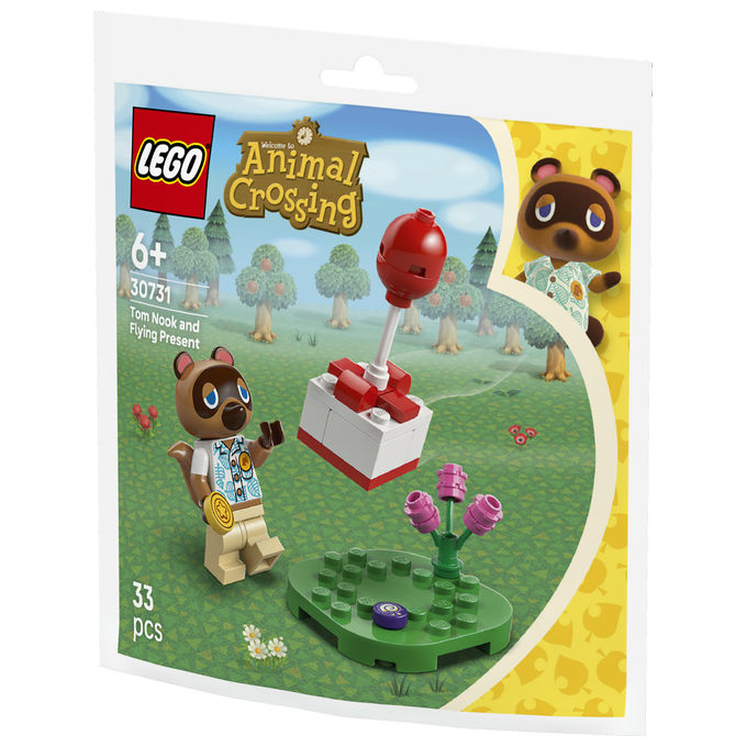 Lego, Tom Nook con Regalo Volante, Multicolore, 33 Pezzi