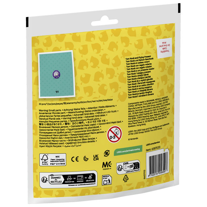 Lego, Tom Nook con Regalo Volante, Multicolore, 33 Pezzi
