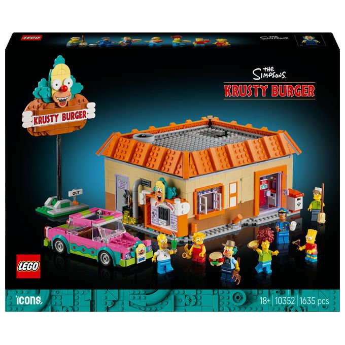 Lego, Krusty Burger The Simpsons, Icons, Set da Costruzione, 1635 Pezzi