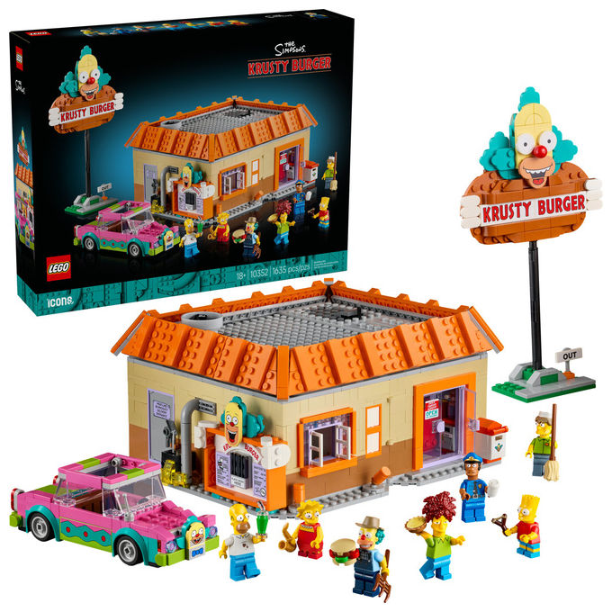 Lego, Krusty Burger The Simpsons, Icons, Set da Costruzione, 1635 Pezzi