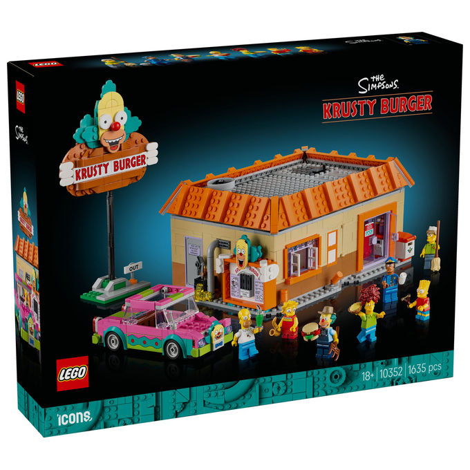 Lego, Krusty Burger The Simpsons, Icons, Set da Costruzione, 1635 Pezzi