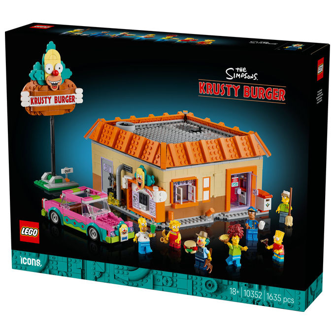 Lego, Krusty Burger The Simpsons, Icons, Set da Costruzione, 1635 Pezzi