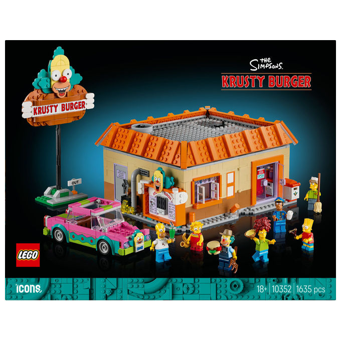 Lego, Krusty Burger The Simpsons, Icons, Set da Costruzione, 1635 Pezzi
