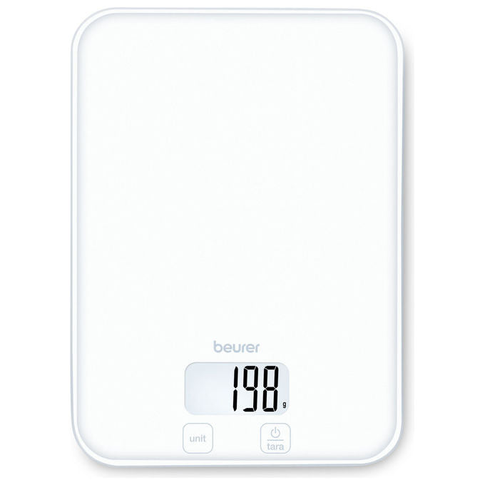 Beurer KS 19 Pure White, Bilancia da Cucina Elettronica, 5 kg, Bianco
