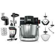 Bosch Serie 6 MUMS6ZS34, Macchina da Cucina 1600W, Nero, Inox spazzolato, Ciotola 5.5L