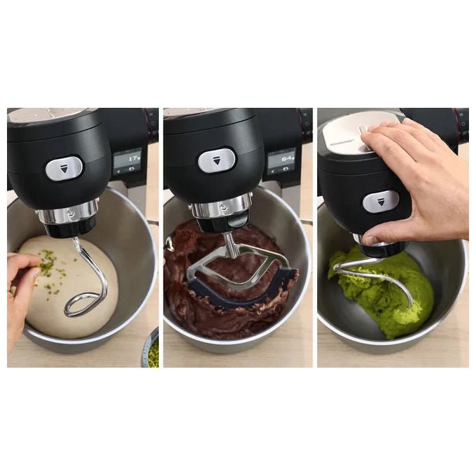 Bosch Serie 6 MUMS6ZS34, Macchina da Cucina 1600W, Nero, Inox spazzolato, Ciotola 5.5L