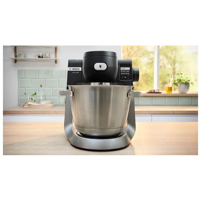 Bosch Serie 6 MUMS6ZS34, Macchina da Cucina 1600W, Nero, Inox spazzolato, Ciotola 5.5L