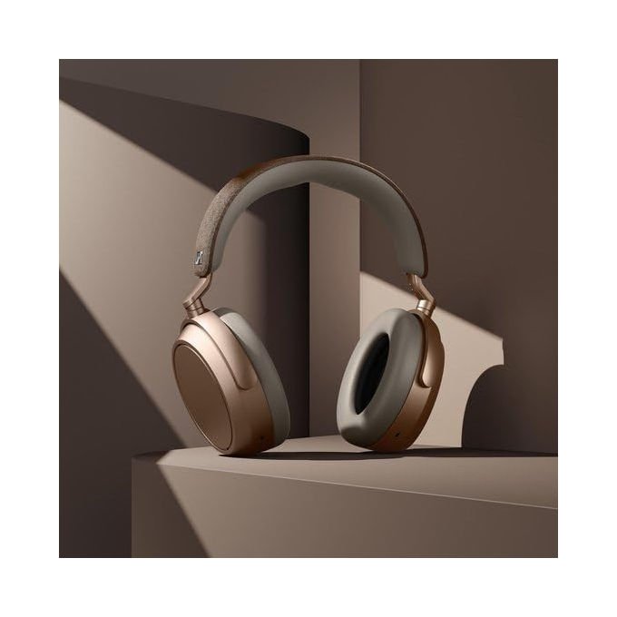 Sennheiser, Cuffie Bluetooth Momentum 4 Wireless, Cancellazione Rumore Adattiva, 60 Ore, Marrone