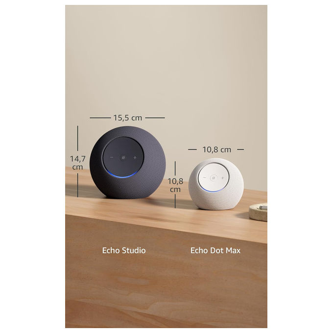 Amazon, Echo Studio, Bianco, Altoparlante Intelligente con Alexa, Dolby Atmos