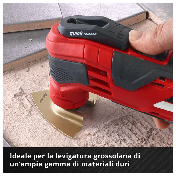 Einhell Accessories, Raspa a Delta in Carburo 80 mm, Rivestimento Resistente, Cambio Rapido