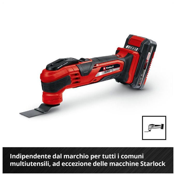 Einhell Accessories, Raspa a Delta in Carburo 80 mm, Rivestimento Resistente, Cambio Rapido