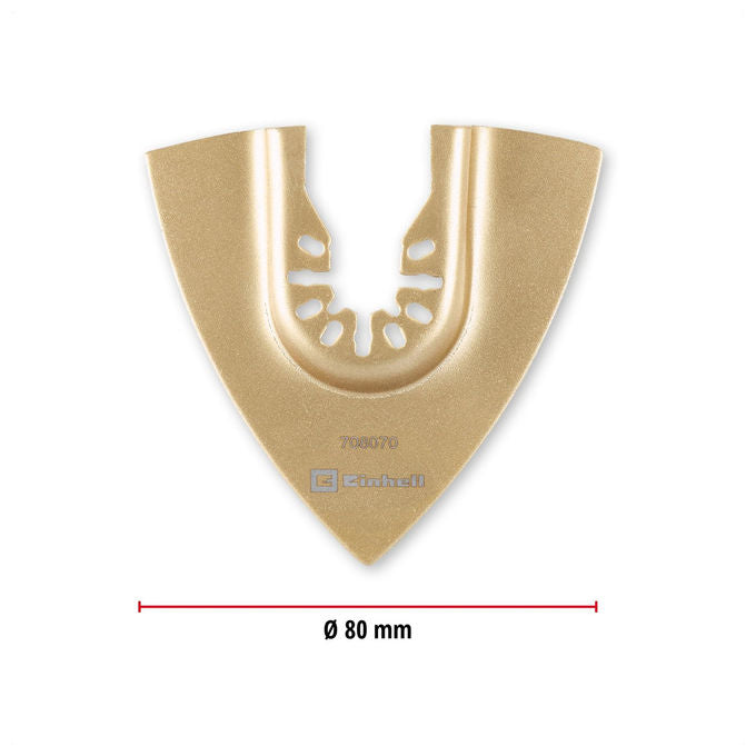 Einhell Accessories, Raspa a Delta in Carburo 80 mm, Rivestimento Resistente, Cambio Rapido