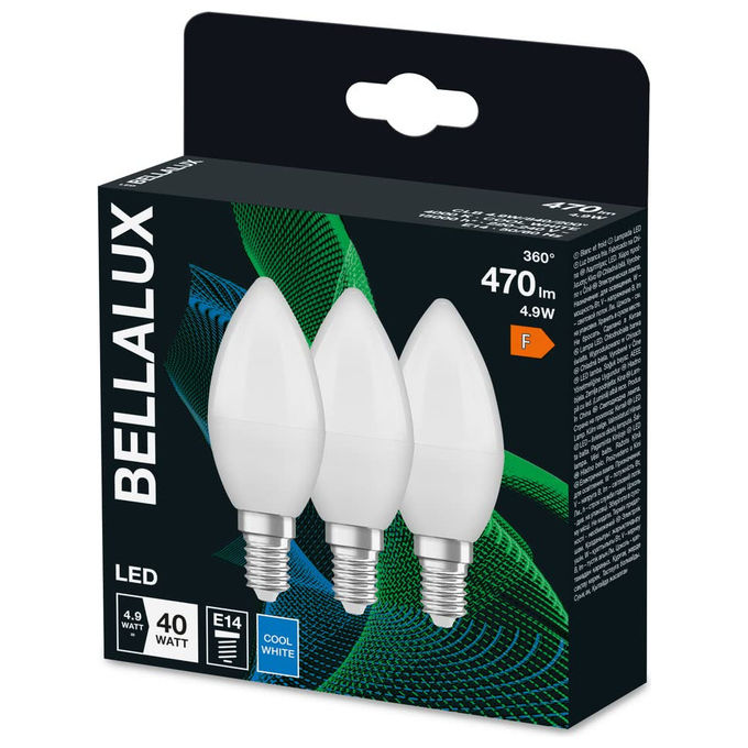 Ledvance Lampada LED E14 4000K 470 Lumen Bianco Freddo 3 Pezzi