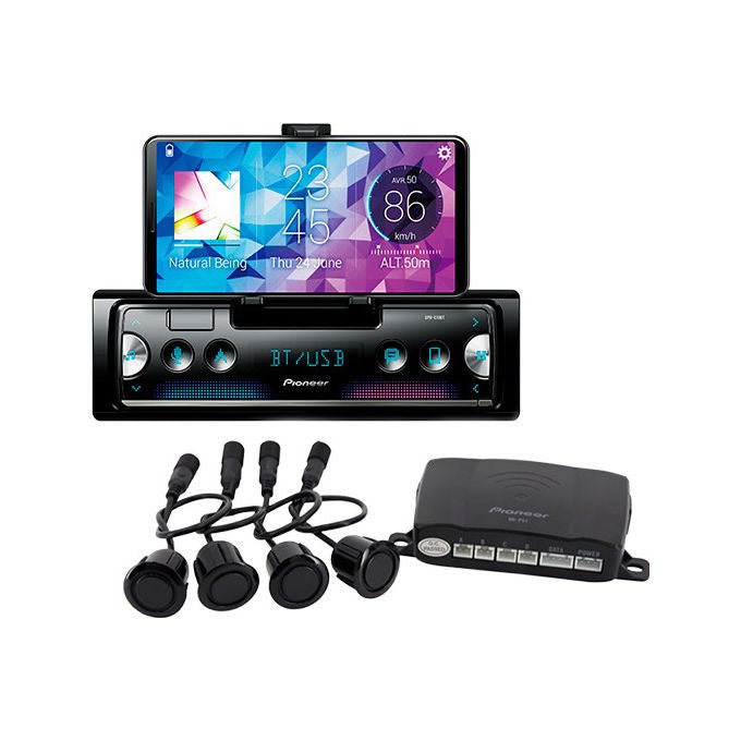 Pioneer autoradio 1 DIN SXT-C10PS, touch screen LCD, Wi-Fi, Bluetooth 4.0, 88 W, USB, Android, nero