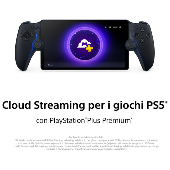 Sony, Playstation Portal Remote Player, Schermo LCD 8'', Wireless, Nero