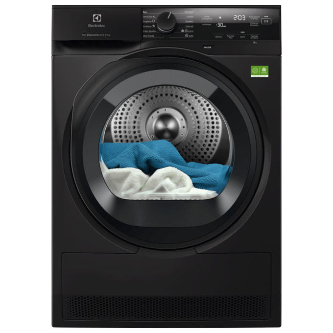 Electrolux, Asciugatrice a Caricamento Frontale, 9 kg, Nero, Libera Installazione, EW7H49B