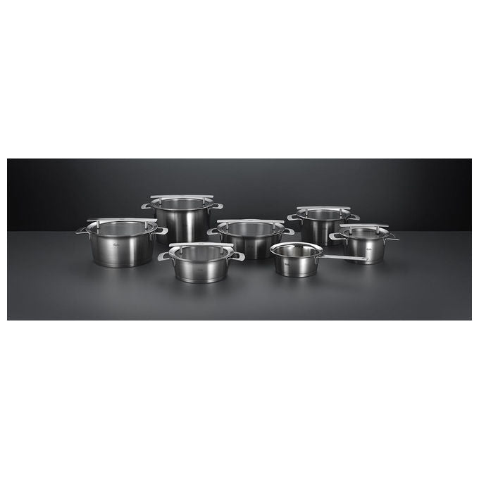 Fissler Pentola Alta 24 cm 6.5 L Acciaio Inox con Coperchio in Vetro