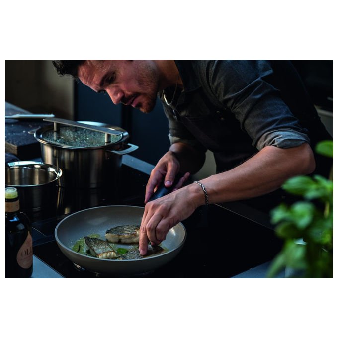 Fissler Pentola Alta 24 cm 6.5 L Acciaio Inox con Coperchio in Vetro