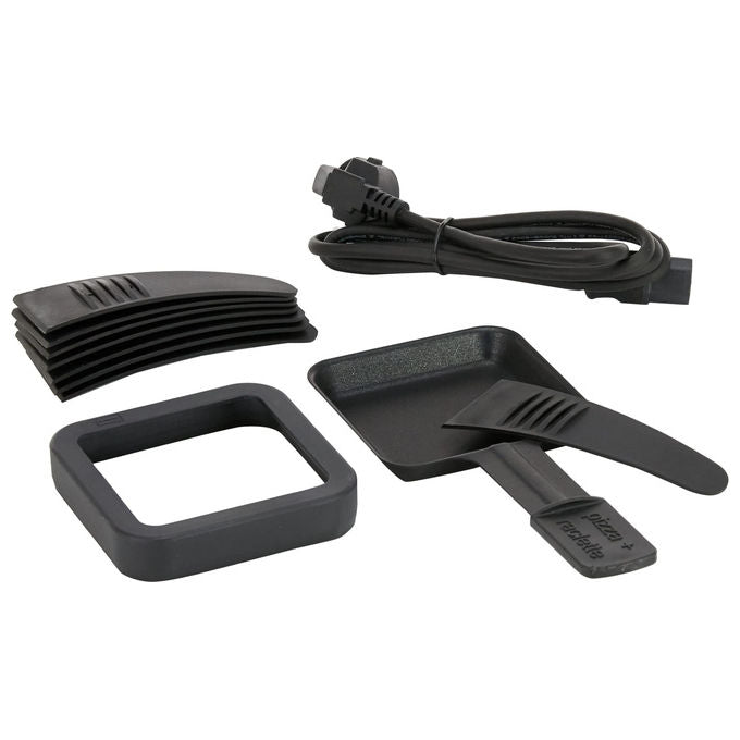 Stöckli Set PizzaGrill per 8 Persone Hot Stone Bianco per Mini Pizza Raclette e Grigliate