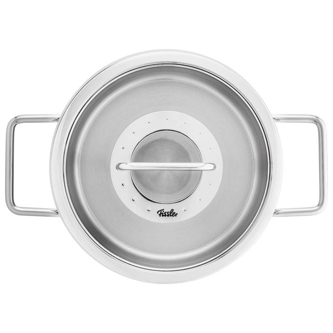 Fissler Pentola Alta con Coperchio Acciaio Inox 20 cm 3.6 L Pure Collection