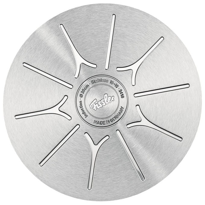 Fissler Pentola per Arrosto Original Profi Collection 24 cm 4.6 Litri Acciaio Inox con Coperchio in Vetro