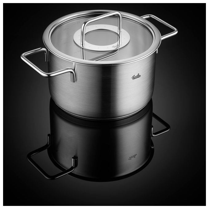 Fissler Set di Pentole 5 Pezzi Acciaio Inox Adatto Induzione Argento