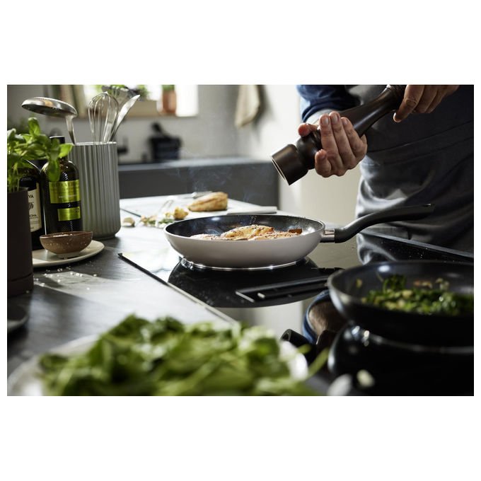 Fissler Padella Essential 24 cm Alluminio Rivestimento Ceramica Grigia Induzione Made in Germany