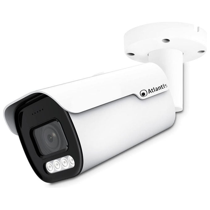 ATLANTIS LAND A11-U527S-BP Videocamera IP Bullet Outdoor 5MP PoE IR 15m H.265 H.264 IP67 Ottica Fissa 2.8mm colore Bianco