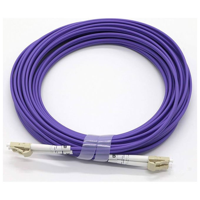 Hikvision cavo patch fibra ottica OM4 multimodale, duplex LC-UPC a LC-UPC, guaina LSZH viola, 2,0 mm, 3 m, DS-1FCDM4LCUL