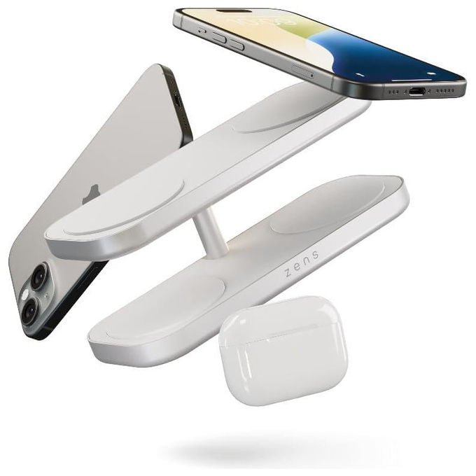 Otterbox Caricatore Wireless Quattro Pro 4 MagSafe e Qi2 15W Adattatore 65W incluso Bianco