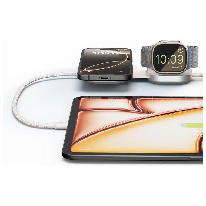 Otterbox Cavo Ricarica Wireless Zens Pro 3 USB-C MagSafe Qi2 15W Bianco