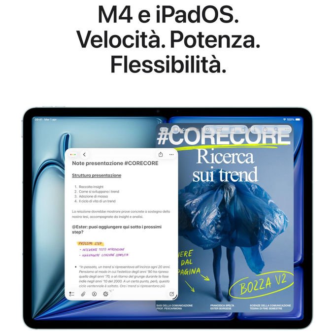 Apple iPad Air 11'' Display Liquid Retina 256GB Wi-Fi 7 + 5G Azzurro