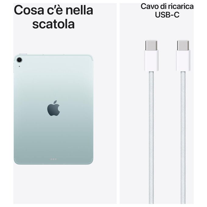 Apple iPad Air 11'' Display Liquid Retina 256GB Wi-Fi 7 + 5G Azzurro