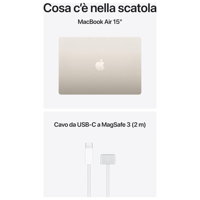 Apple MacBook Air 153'' Chip M5 16GB RAM 512GB SSD Wi-Fi 7 Galassia