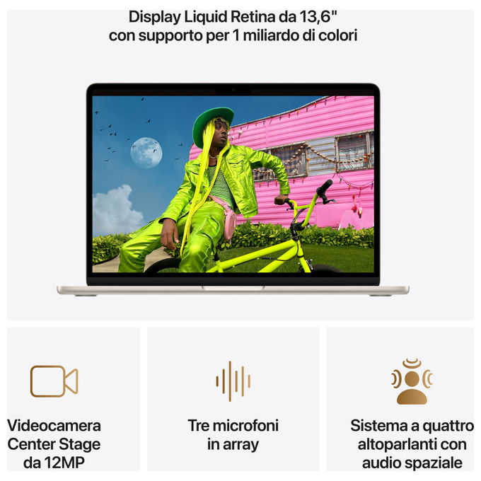 Apple MacBook Air 13'' M5 24GB RAM 1TB SSD Chip 10‑core CPU GPU Galassia