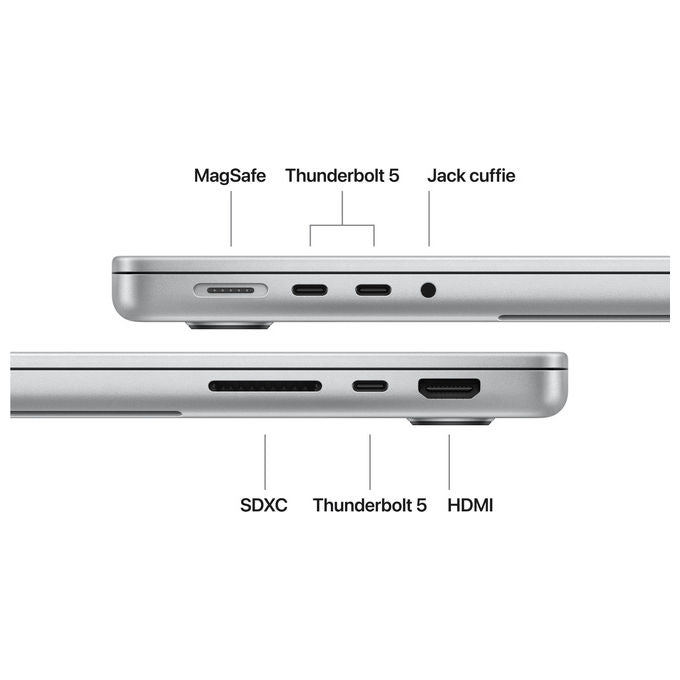 Apple MacBook Pro 14'' M5 Pro 24GB RAM 1TB SSD Argento