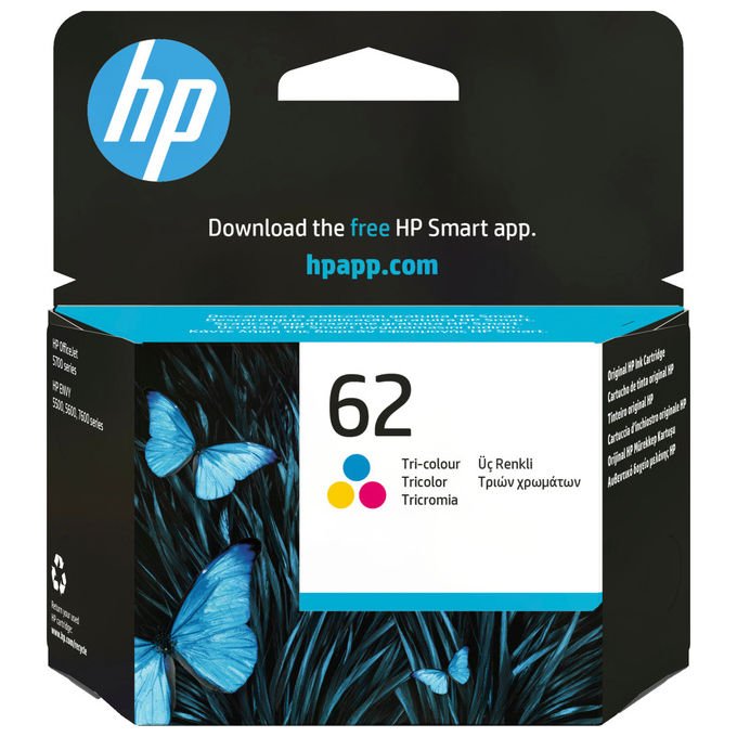 HP Cartuccia Inchiostro Tricromia 62 Originale 165 Pagine
