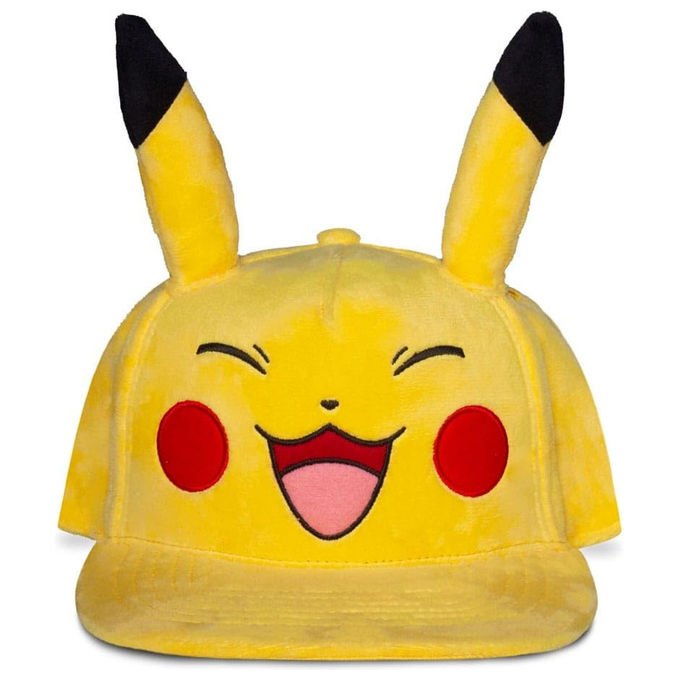 Pokémon Cappello Unisex Happy Pikachu Giallo 80% Poliestere 20% Cotone