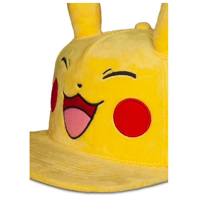 Pokémon Cappello Unisex Happy Pikachu Giallo 80% Poliestere 20% Cotone