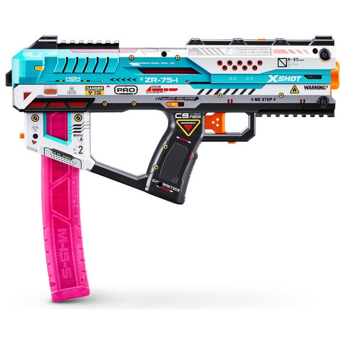 Zuru X-Shot Pro Series 1 Fury X, blaster giocattolo, slam fire action, 40 dardi Air Pocket, caricatore da 20, gittata 43 metri