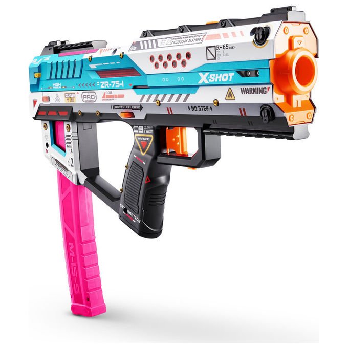 Zuru X-Shot Pro Series 1 Fury X, blaster giocattolo, slam fire action, 40 dardi Air Pocket, caricatore da 20, gittata 43 metri