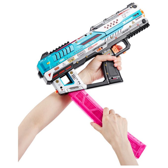 Zuru X-Shot Pro Series 1 Fury X, blaster giocattolo, slam fire action, 40 dardi Air Pocket, caricatore da 20, gittata 43 metri